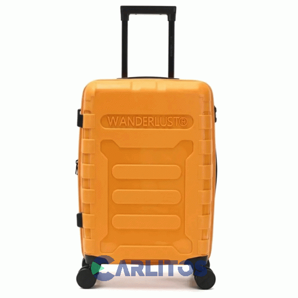 Valija 20" Rigida 4 Ruedas Giratorias Wander Lust 41555 Amarillo