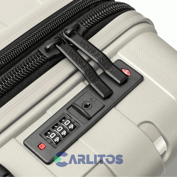 Valija 20" Rigida 4 Ruedas Giratorias Wander Lust 41557 Gris Claro