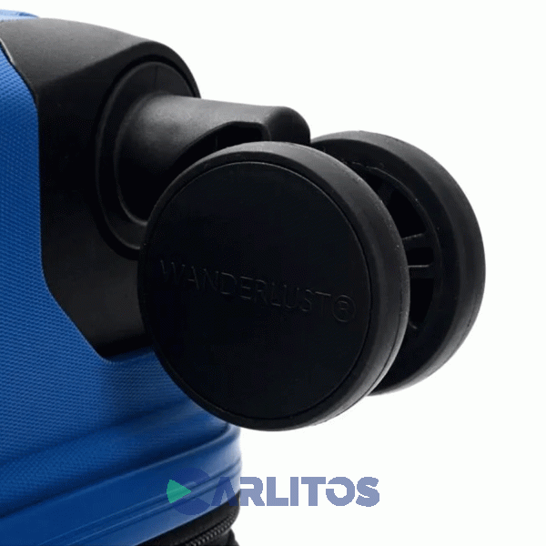 Valija 20" Rigida 4 Ruedas Giratorias Wander Lust 41558 Azul