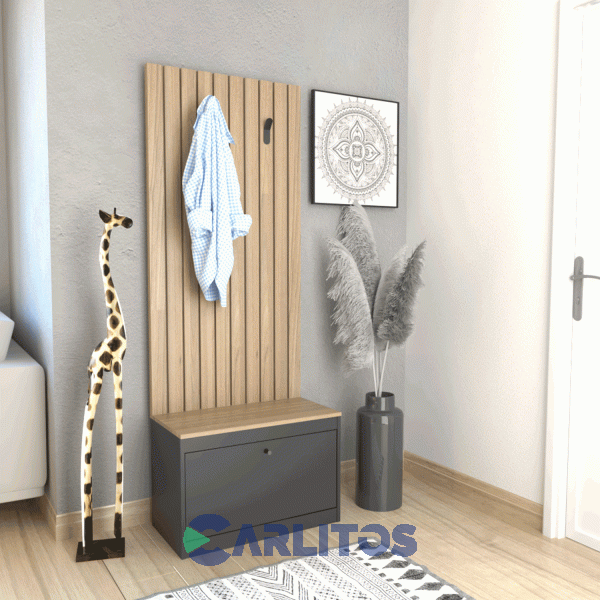 Botinero Recibidor 0.64 Mts Tables Cod: 4018-Con Olmo Finlandes-Negro