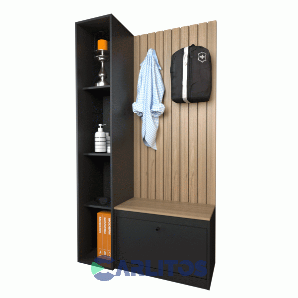 Botinero Recibidor 0.95 Mts Tables Cod: 4019-Con Olmo Finlandes-Negro