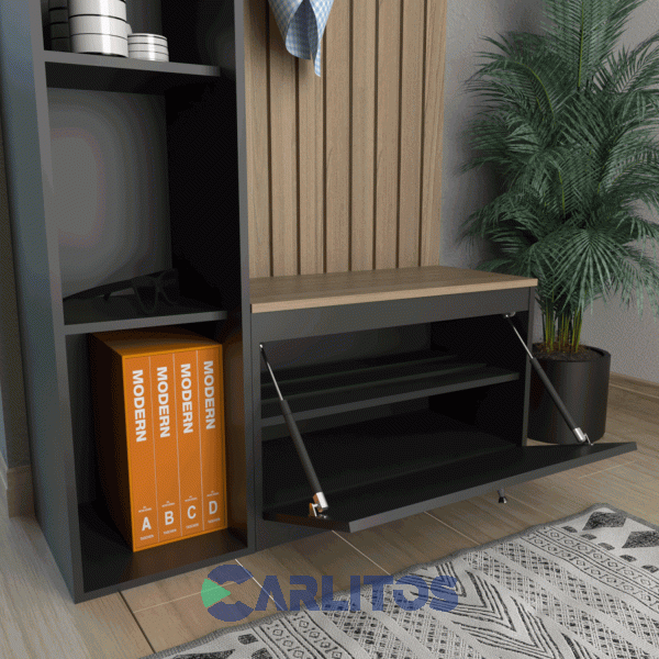 Botinero Recibidor 0.95 Mts Tables Cod: 4019-Con Olmo Finlandes-Negro
