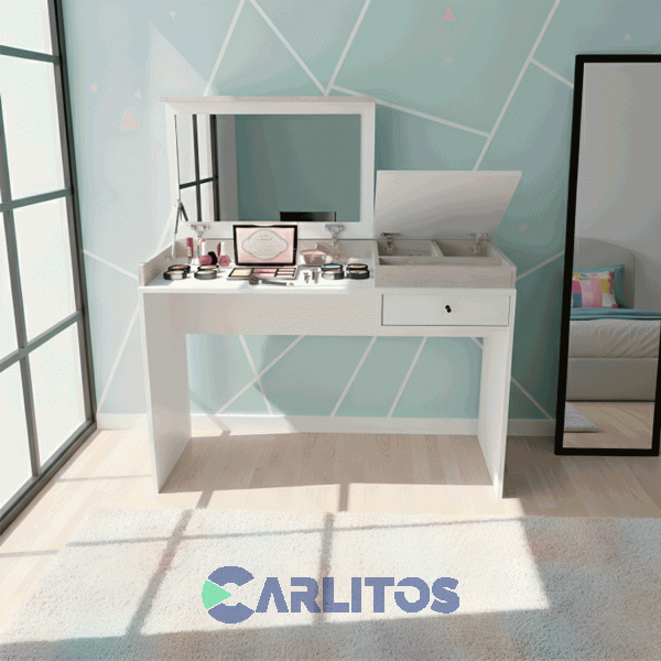 Escritorio Maquillador Tables 1.00 Mts Cod: 3087-Ncb Blanco-Nevado