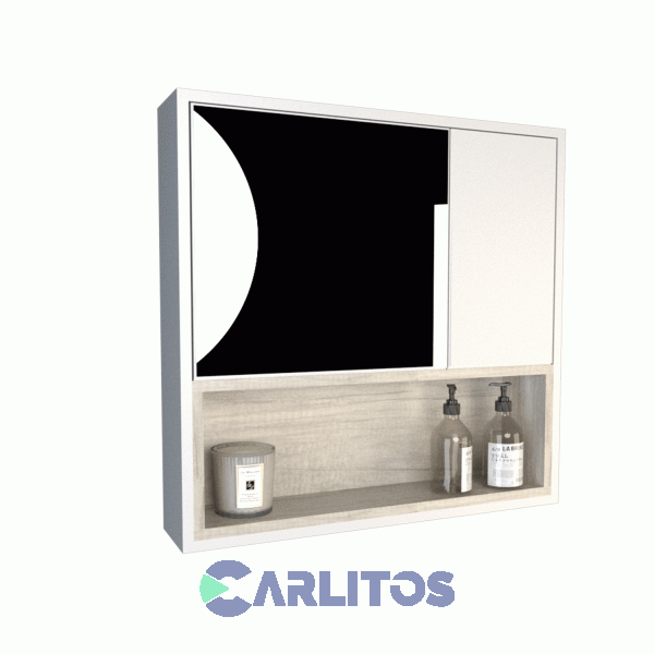 Botiquin Tables Con Espejo 0.60 Mts Cod:3084-Nbc Nevado-Blanco