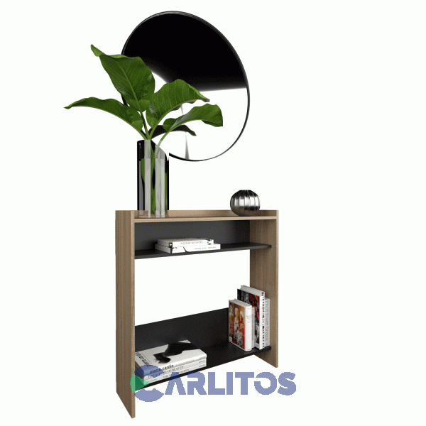 Recibidor Abierto 0.92 Mts Linea Home Tables Cod: 1405-Con Olmo Finlandes-Negro