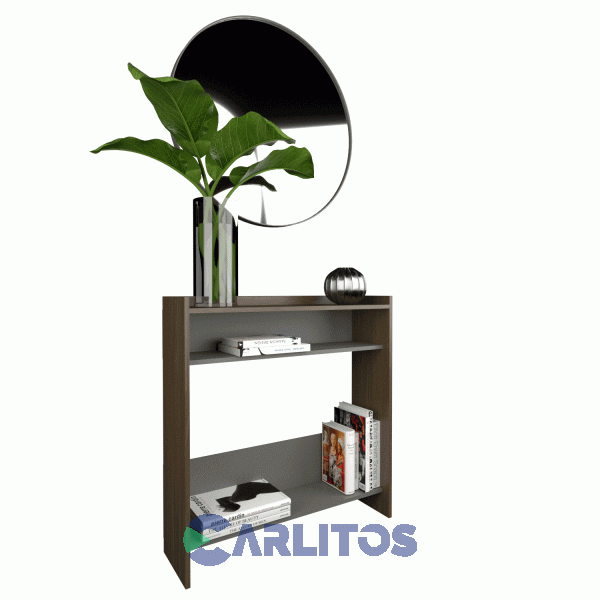 Recibidor Abierto 0.92 Mts Linea Home Tables Cod: 1405-Cng Nogal-Gris