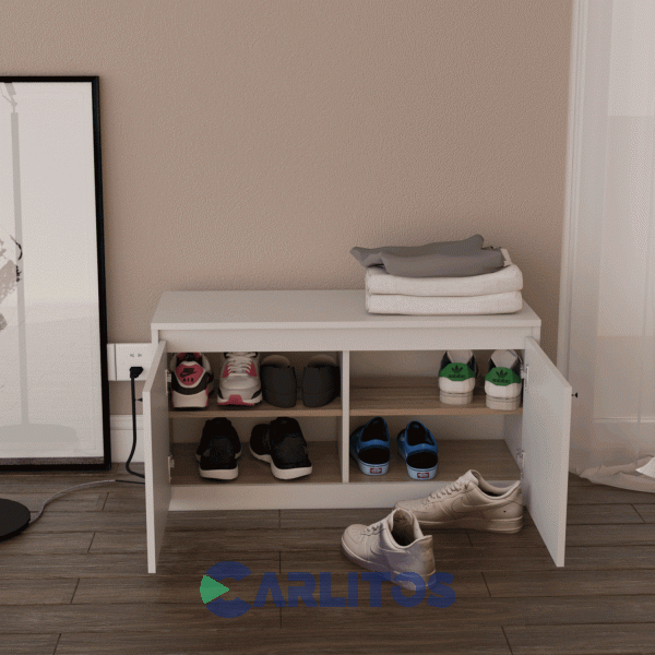Zapatero 0.90 Mts 2 Puertas Linea Home Tables Cod: 6463 Coe Olmo Finlandes-Everest