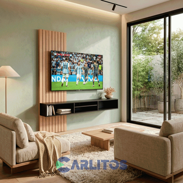 Rack Tables Para Colgar Varillado 1.80 Mts Linea Home Cod:1407-Con-Olmo Finlandes-Negro