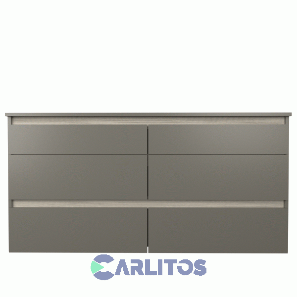 Comoda Tables 6 Cajones 1.28 Mts Linea Home Cod: 3113-Gc-Gris