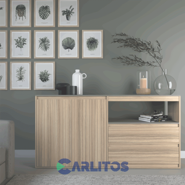 Bahiut Tables 1.75 Mts Linea Terrae Cod: 4026-Ccg-Cocobolo-Gris C.