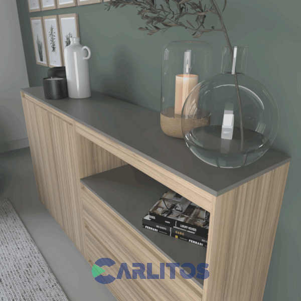 Bahiut Tables 1.75 Mts Linea Terrae Cod: 4026-Ccg-Cocobolo-Gris C.