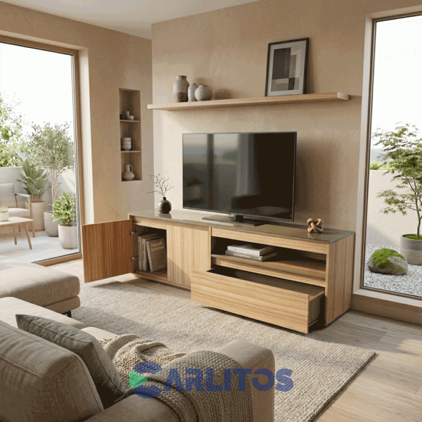 Rack Tv Linea Terrae 1.54 Mts Tables Cod: 4027-Ccs-Cocobolo-Safari