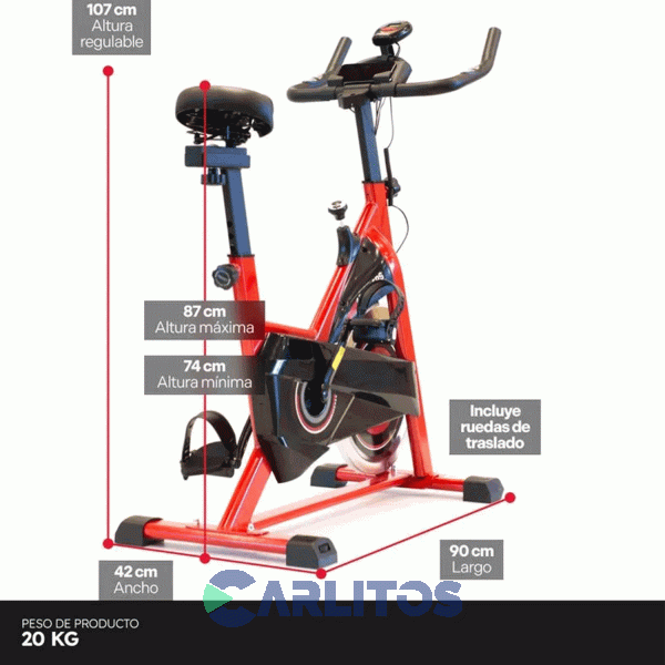 Fitness Bicicleta Indoor Spinning Randers  Arg-845sp