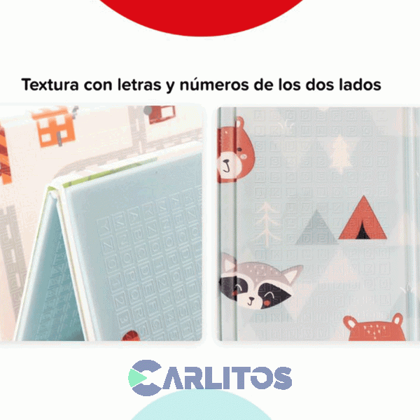 Alfombra Plegable Reversible 1.50 X 2.00 Mts Bebesit 6006-A Celeste