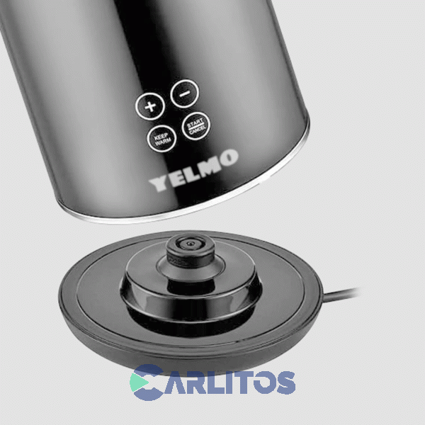 Pava Electrica Digital Yelmo Negra Selector De Temperatura Para Mate Pe3912