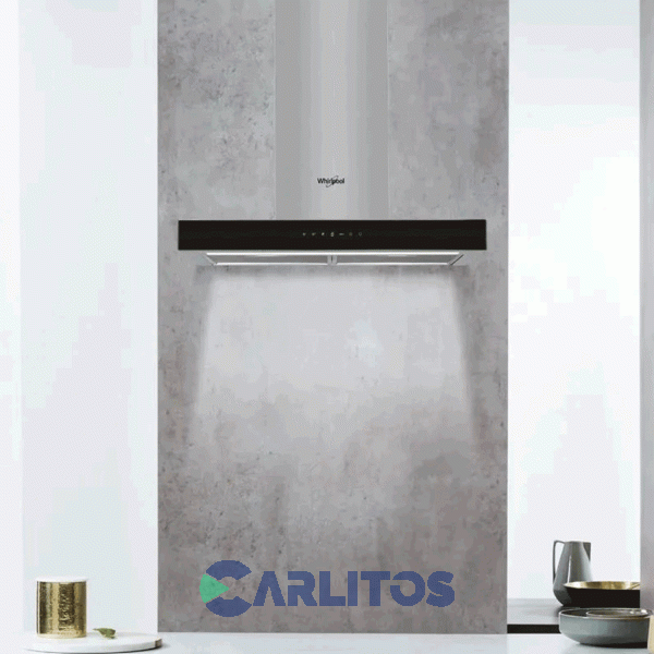 Campana Extractora Whirlpool Acero Inoxidable Frente Recto 60 Cm Tbox Whbs 62F Lt K/1