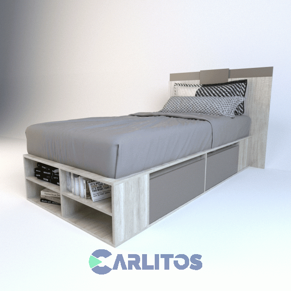 Box Tables Multifuncion 0.92 Mts 4 Cajones Cod: 6440 Nevado-Gris
