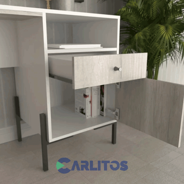Escritorio Tables Metalwood 1 Cajon 1 Puerta 1.25 Mts Cod: 4255-Evn Everest-Nevado