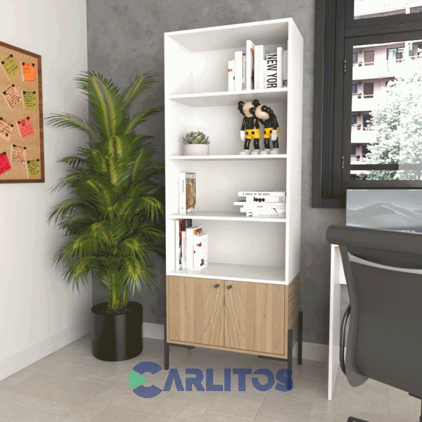 Biblioteca Metalwood Puertas Bajas Tables Cod: 4256-Ceo Everest-Olmo Finlandes