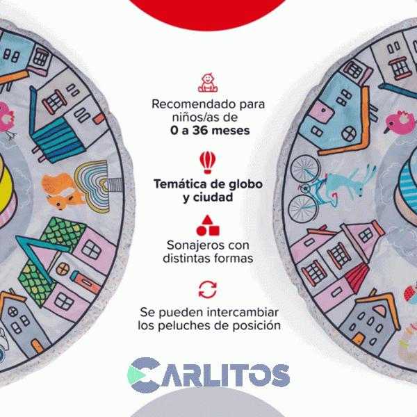 Manta/Gimnasio Bebesit De Actividades Didacticas Redondo 5010-Rf Globo