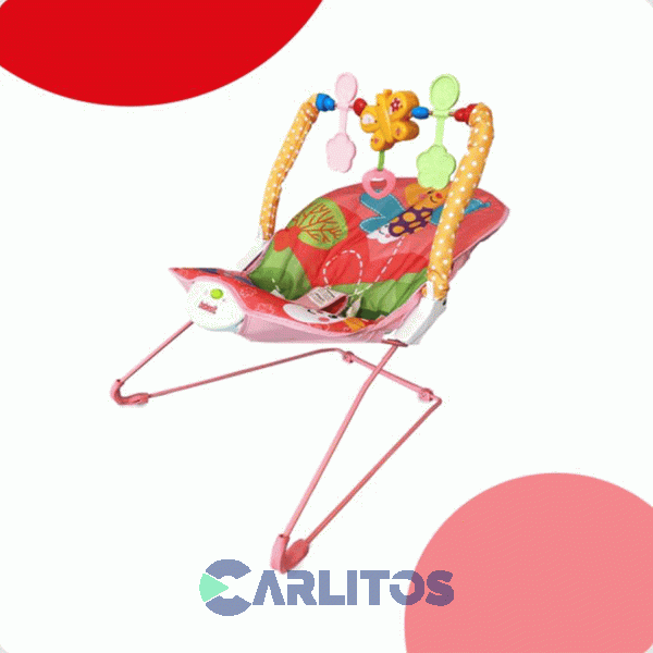 Mecedora Reposera Bebesit Dinosaurio Con Musica Y Vibracion 8203-C Rosa