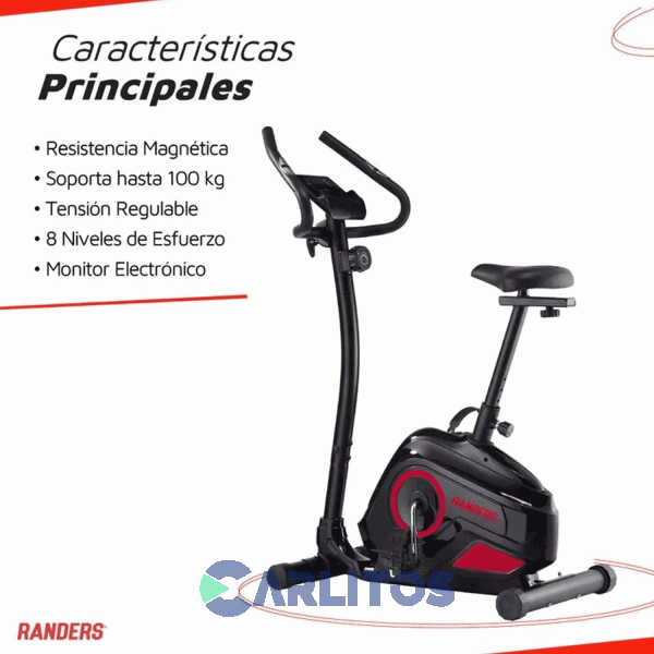 Fitness Bicicleta Magnetica Con Pulso Randers Arg-456