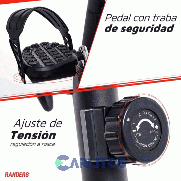 Fitness Bicicleta Magnetica Con Pulso Randers Arg-456