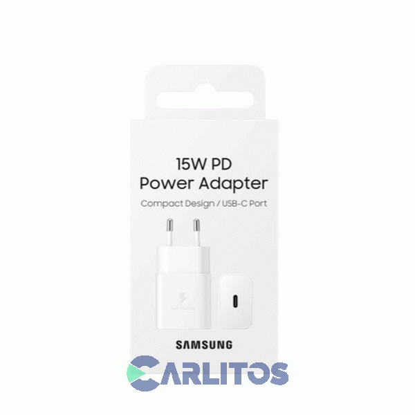 Cargador Rapido Usb-C 15 W Sin Cable Samsung Ep-T1510nwsgar Blanco