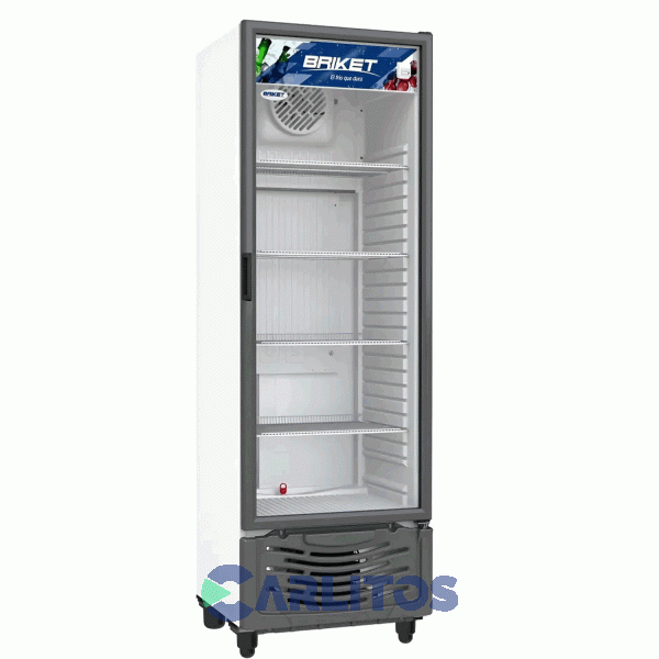 Exhibidora Vertical Briket Gris Sin Cenefa - 417 Litros M4300