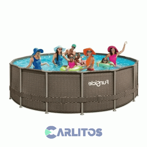 Pileta De Lona Redonda Funsicle Dise&ntilde;o Ratan 3.66 X 0.76 C 7996 Lts P2q012300
