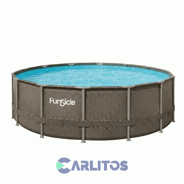 Pileta De Lona Redonda Funsicle Dise&ntilde;o Ratan 3.66 X 0.76 C 7996 Lts P2q012300