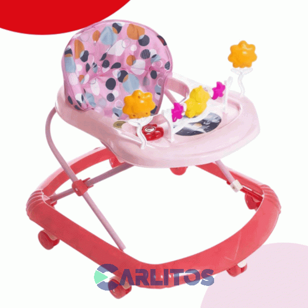 Andador Musical Bebesit Ajustable 6 Ruedas Grandes 3004-V2d Rosa