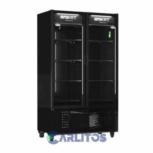 Exhibidora Vertical Briket Negra Sin Cenefa - 971 Litros M10030