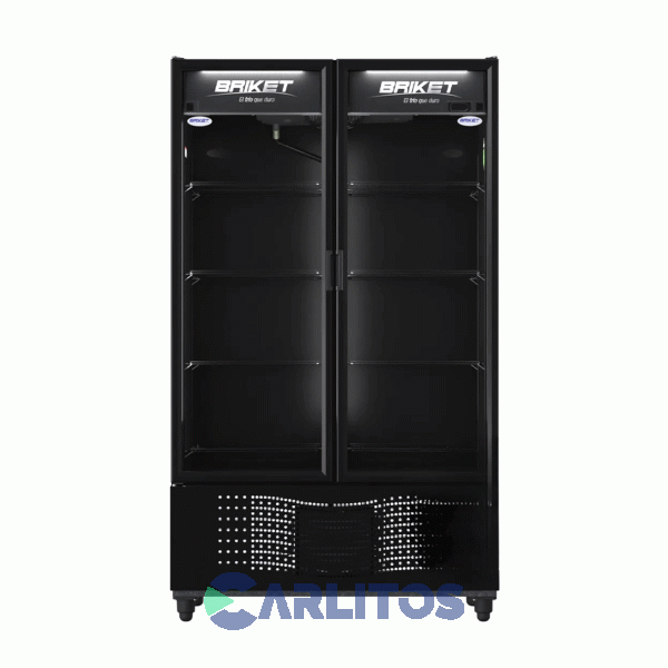 Exhibidora Vertical Briket Negra Sin Cenefa - 971 Litros M10030