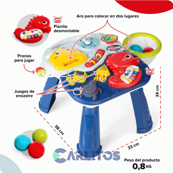Mesa Didactica Bebesit 2 En 1 Azul 2002-A