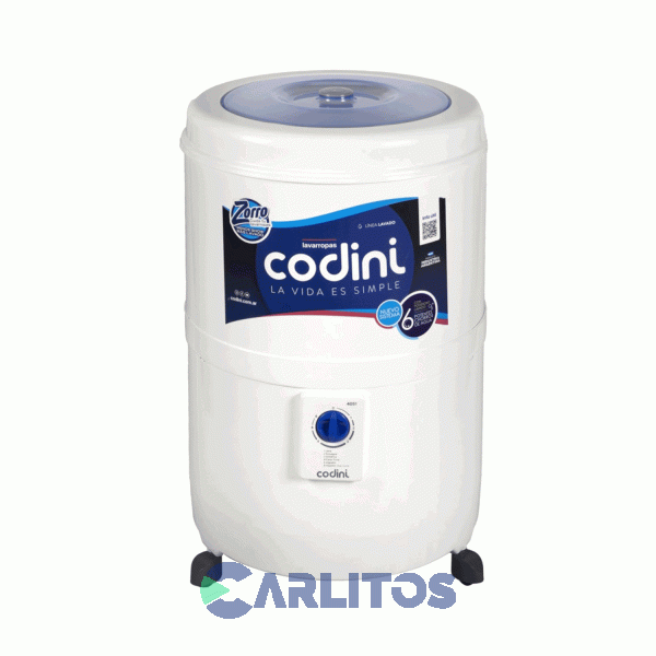 Lavarropa Carga Superior Codini Silent 10 KG Blanco 4051