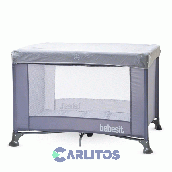 Cuna Bolso Transportable Bebesit Doble Altura Con Cambiador 2105-Ab Gris