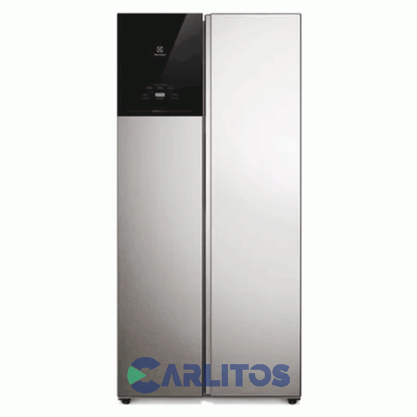 Heladera No Frost Side By Side Electrolux Inverter 430 Litros Gris Plata Es40s