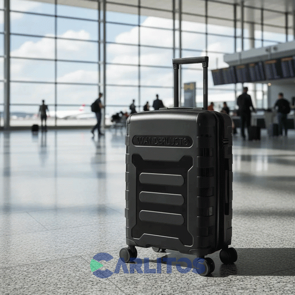 Valija 20" Rigida 4 Ruedas Giratorias Wander Lust 41553 Negro
