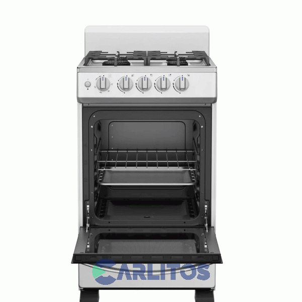Cocina A Gas Midea 50 CM - 4 Hornallas Plata 20tmg4pgar1