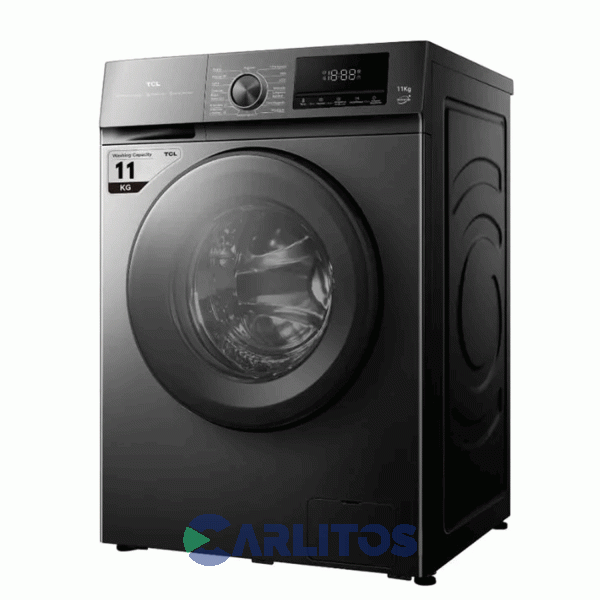 Lavarropa Carga Frontal Tcl Inverter 11 KG 1400 Rpm Gris Oscuro P111fl