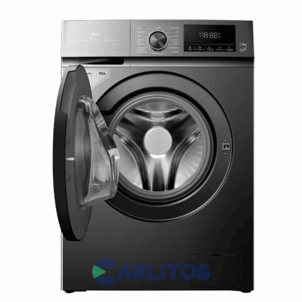 Lavarropa Carga Frontal Tcl Inverter 11 KG 1400 Rpm Gris Oscuro P111fl