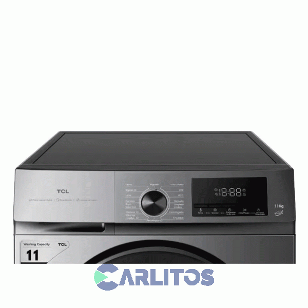 Lavarropa Carga Frontal Tcl Inverter 11 KG 1400 Rpm Gris Oscuro P111fl