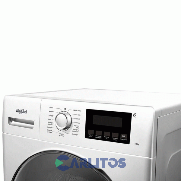 Lavarropa Carga Frontal Whirlpool 7 Kg Blanco 1200 Rpm Inverter Wnq07ab