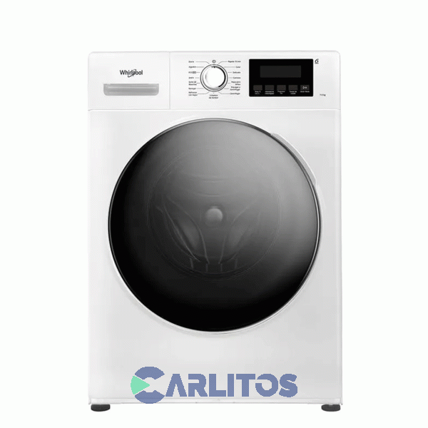 Lavarropa Carga Frontal Whirlpool 7 Kg Blanco 1200 Rpm Inverter Wnq07ab
