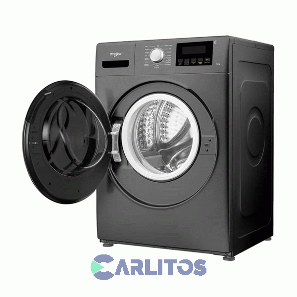 Lavarropa Carga Frontal Whirlpool 7 Kg Gris 1200 Rpm Inverter Wnq07as