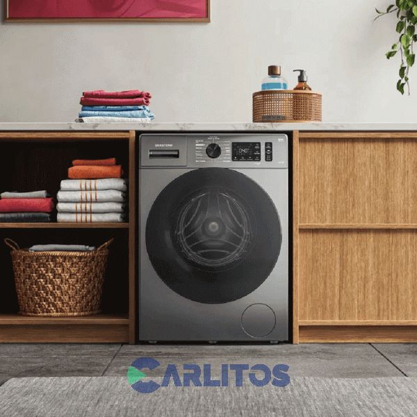 Lavarropa Carga Frontal Whirlpool 7 Kg Gris 1200 Rpm Inverter Wnq07as
