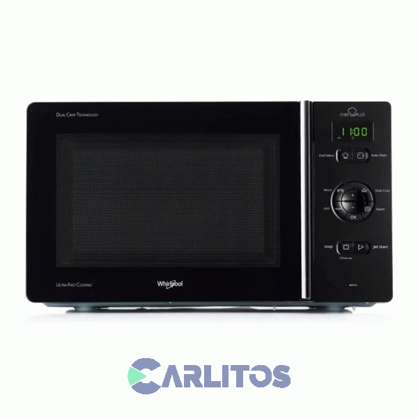 Microondas Con Grill Whirlpool Digital 25 Litros Negro Mcp346sl