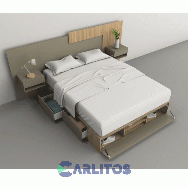 Box Multifunci&oacute;n 1.60 Mts 4 Cajones Tables Cod:6443 Olmo Finland&eacute;s y Gris