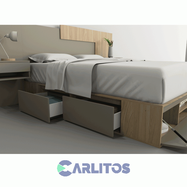 Box Multifunci&oacute;n 1.60 Mts 4 Cajones Tables Cod:6443 Olmo Finland&eacute;s y Gris
